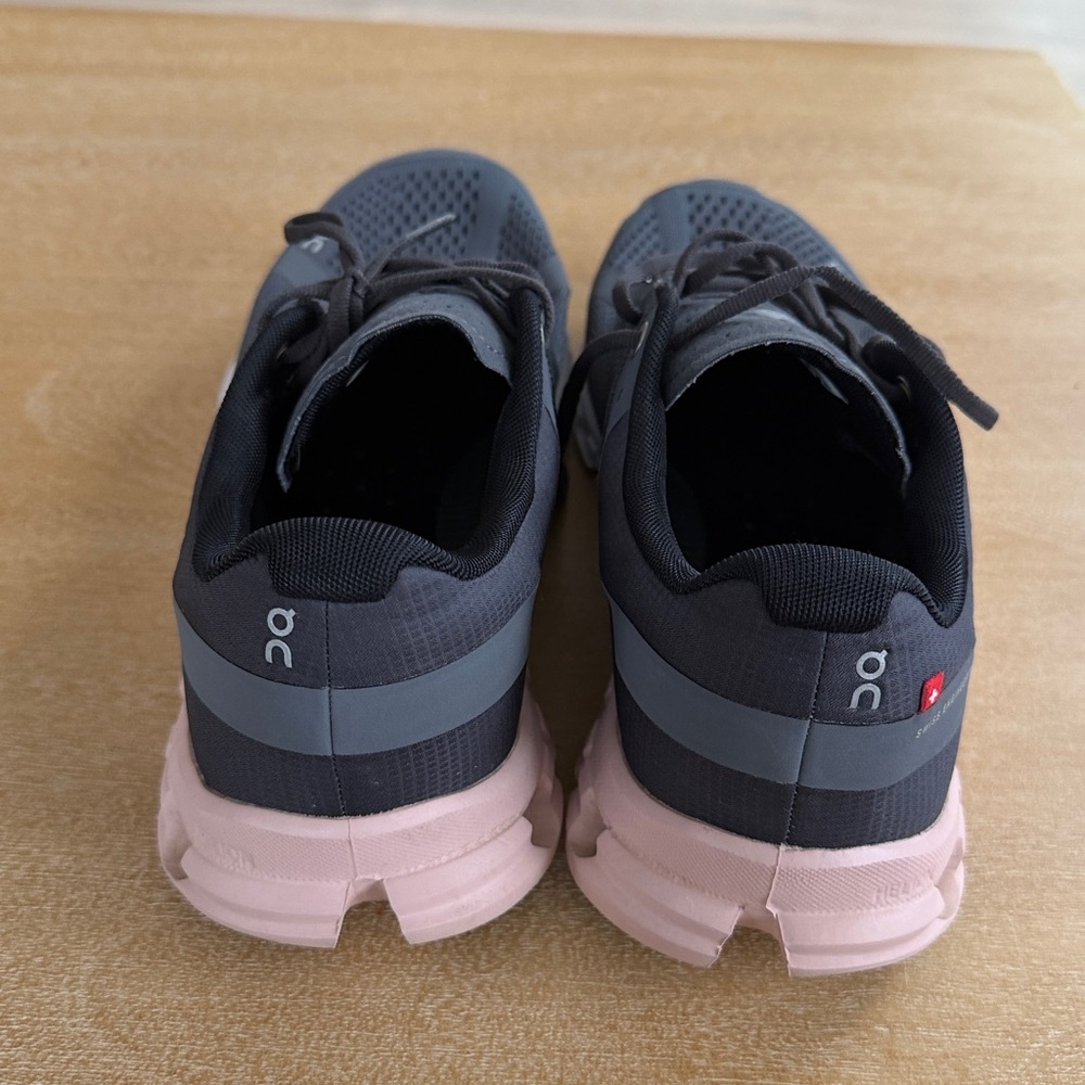 On Running Charcoal and Pink Athletic Shoes - Picture 3 of 5